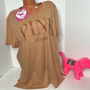 Victoria’s Secret PINK XL 100% Cotton Logo T-shirt Crewneck Super Soft Graphic